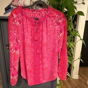 Elite Tahiti Elegant Pink Lace Women's Top